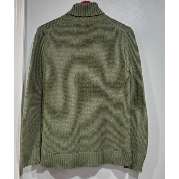 J Crew Women's Sweater Hunter Green Knit Turtleneck Long-Sleeved Wool Blend Sz S - Picture 2 of 14